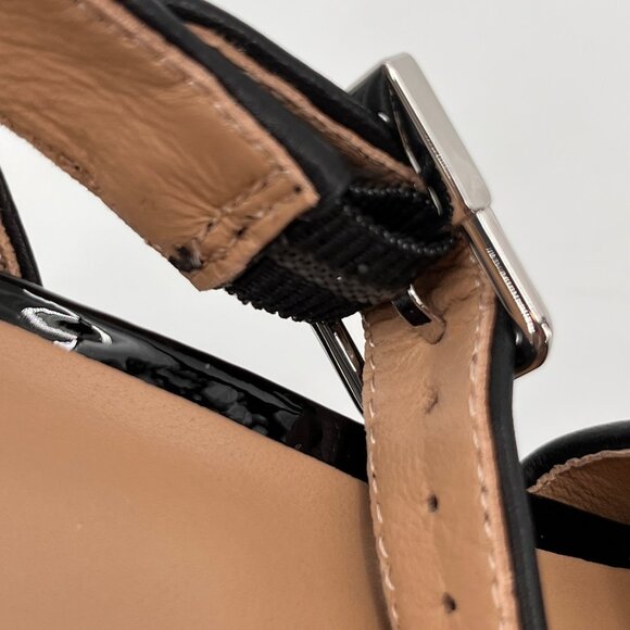 LAUREN Ralph Lauren Sasha Patent Leather Platform Sandal Size 8B Black Heels - Picture 10 of 16